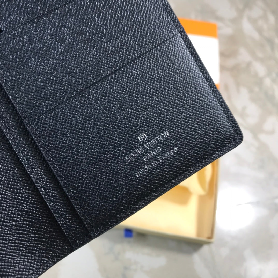 【ルイヴィトン】黒のチェス盤 長財布ブラッザ N62665