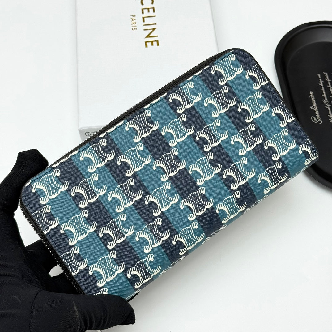 【セリーヌ】新作★ラージ ジップウォレット / グレインドカーフスキン3色