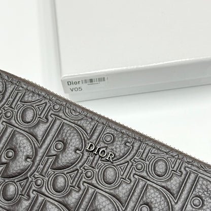 【ディオール】新作★ロゴの長財布☆ロングジップウォレット2色